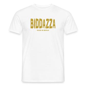 t-shirt Biddazza t-shirt Sicile Sicilien - T-shirt homme - blanc - Devant - AI Model Male 178 dark (178cm)