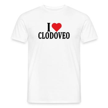 T-shirt J’adore Clodoveo t-shirt idée cadeau - T-shirt homme - blanc - Devant - AI Model Male 178 dark (178cm)