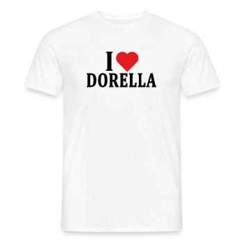 T-shirt I love Dorella t-shirt gift idea - Men's T-Shirt - white - Front - AI Model Male 178 dark (178cm)
