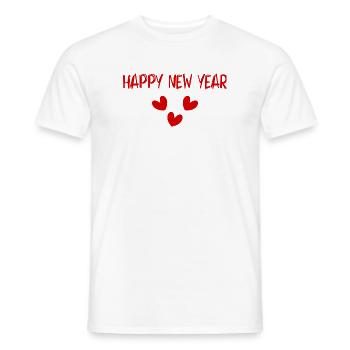 BONNE ANNEE. SAINT SYLVESTRE. NOUVELLE ANNÉE. - T-shirt homme - blanc - Devant - AI Model Male 178 dark (178cm)