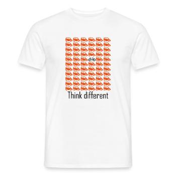 À contre-courant Cyclisme Hobby Cyclisme - T-shirt homme - blanc - Devant - AI Model Male 178 dark (178cm)