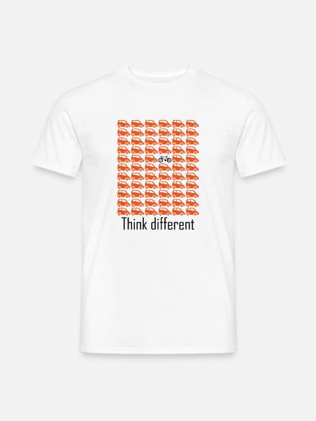 Gegen den Strom Fahrrad Hobby Rad fahren - Männer T-Shirt - Weiß