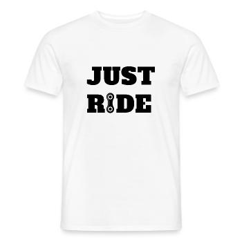 Just Ride - Männer T-Shirt - Weiß - Vorne - AI Model Male 178 dark (178cm)
