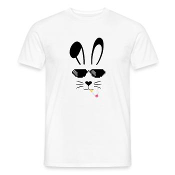 Easter with glasses - Men's T-Shirt - white - Front - AI Model Male 178 dark (178cm)