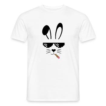 Easter with Thug glasses Easter - Men's T-Shirt - white - Front - AI Model Male 178 dark (178cm)