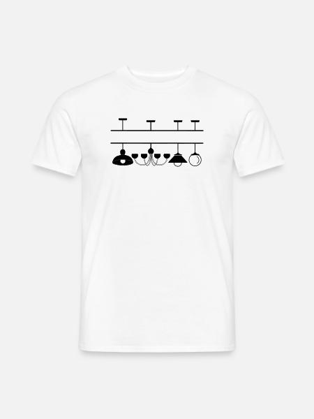 Lamps recess for own text - Men's T-Shirt - white