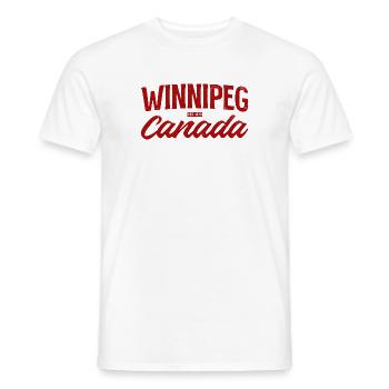 Winnipeg Canada Est 1873 - Men's T-Shirt - white - Front - AI Model Male 178 dark (178cm)