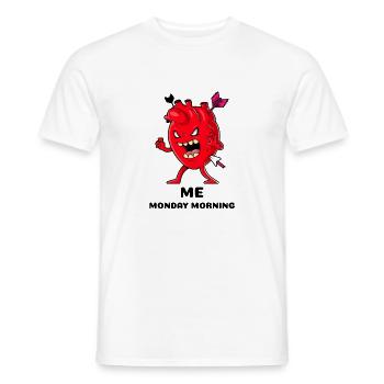 Sauer Montag Morgen - Schreiendes Herz - Männer T-Shirt - Weiß - Vorne - AI Model Male 178 dark (178cm)