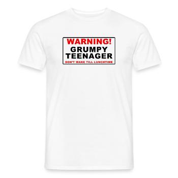 Adolescent grincheux - Ne vous réveillez pas avant l’heure du déjeuner - T-shirt homme - blanc - Devant - AI Model Male 178 dark (178cm)