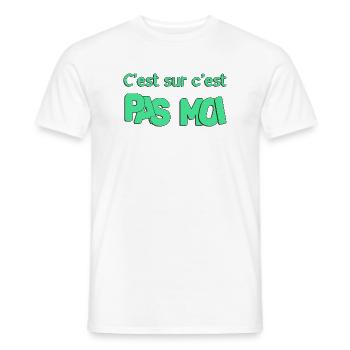 C'est sur c'est pas moi - T-shirt homme - blanc - Devant - AI Model Male 178 dark (178cm)