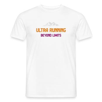 Ultra Running - Beyond Limits - Men's T-Shirt - white - Front - AI Model Male 178 dark (178cm)