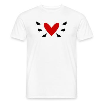 MOM. MOTHER'S DAY. HEART. FEAST. HAPPY BIRTHDAY - Men's T-Shirt - white - Front - AI Model Male 178 dark (178cm)