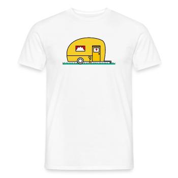 CAMPING. LAGER. ICH KANN NICHT. HUMOR. FEIERTAG - Männer T-Shirt - Weiß - Vorne - AI Model Male 178 dark (178cm)