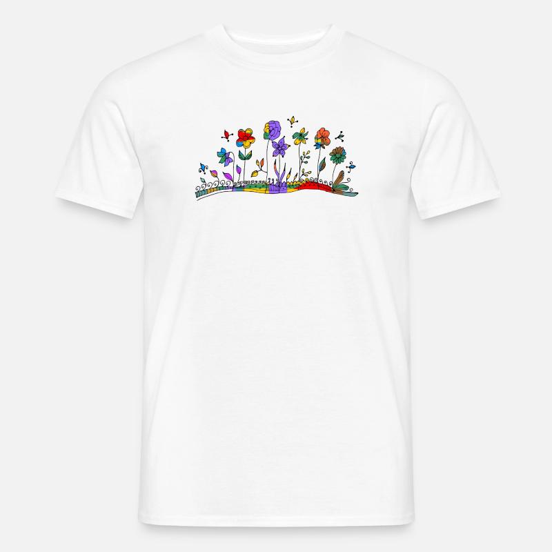 Blumen - Männer T-Shirt - Weiß