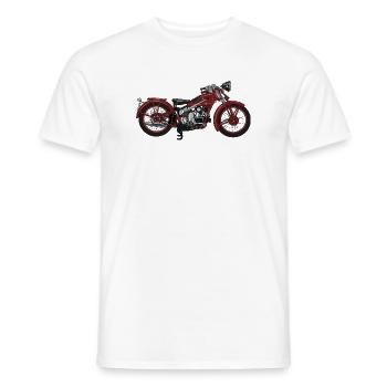 Vintage Motorrad Illustration - Männer T-Shirt - Weiß - Vorne - AI Model Male 178 dark (178cm)