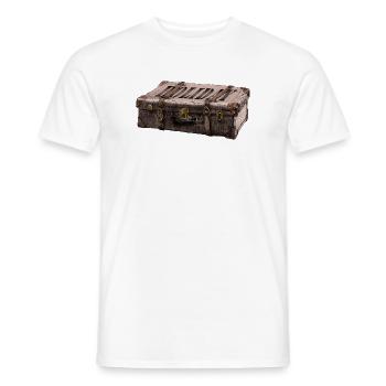 Valise d'aventure au design explorateur - T-shirt homme - blanc - Devant - AI Model Male 178 dark (178cm)