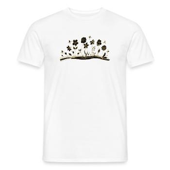 Fleur - T-shirt homme - blanc - Devant - AI Model Male 178 dark (178cm)
