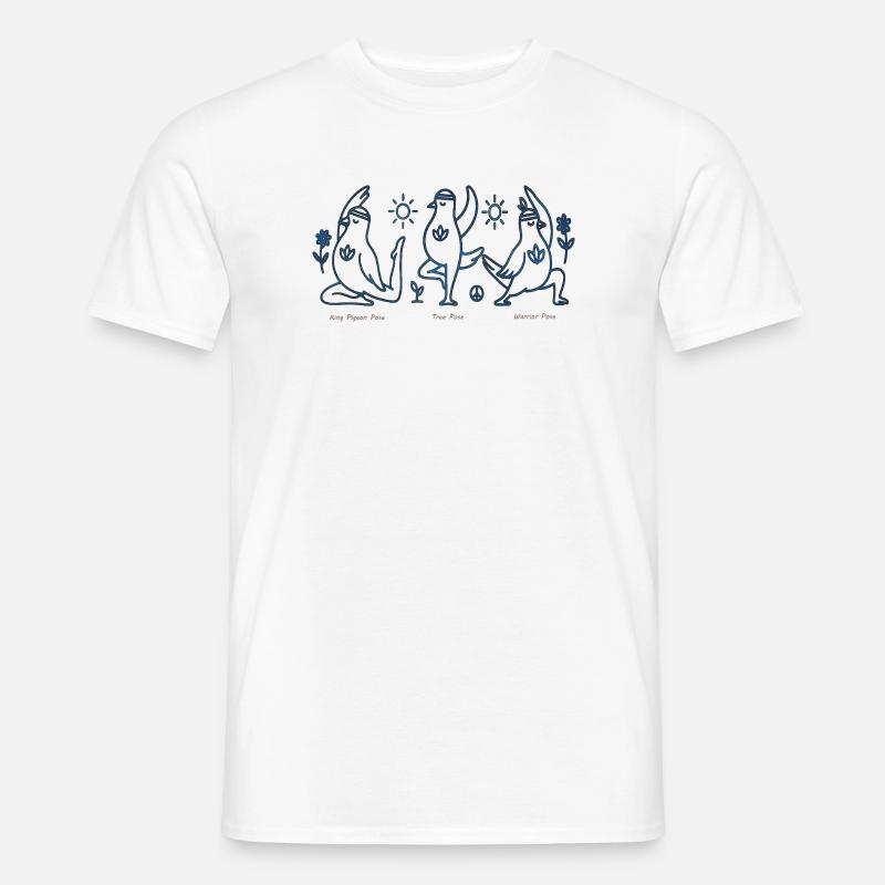 Drei Pinguine im Yoga Boho Peace - Männer T-Shirt - Weiß