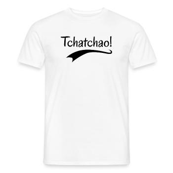 Tchatchao  - T-shirt homme - blanc - Devant - AI Model Male 178 dark (178cm)