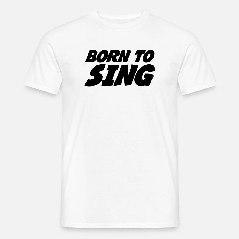 Nato per cantare - T-shirt uomo - bianco
