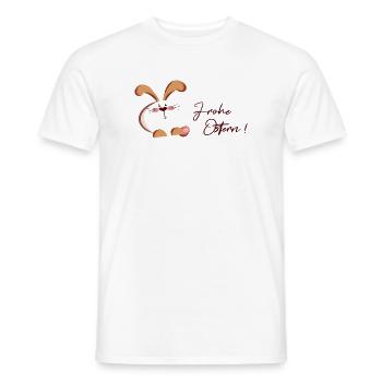 Lapin de Pâques et œuf - T-shirt homme - blanc - Devant - AI Model Male 178 dark (178cm)