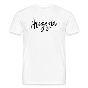 Arizona Cœur Les Femmes Aiment Arizona - T-shirt homme - blanc - Devant - AI Model Male 178 dark (178cm)
