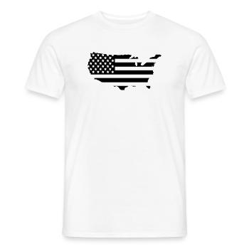 Karte der Vereinigten Staaten - Männer T-Shirt - Weiß - Vorne - AI Model Male 178 dark (178cm)