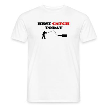 Meilleure prise aujourd’hui - T-shirt homme - blanc - Devant - AI Model Male 178 dark (178cm)