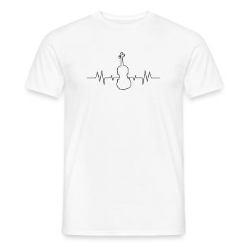 Violin Violin - Men's T-Shirt - white - Front - AI Model Male 178 dark (178cm)