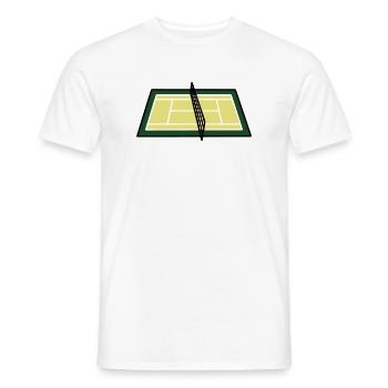 Tennisplatz Court Netz Geometrisch - Männer T-Shirt - Weiß - Vorne - AI Model Male 178 dark (178cm)