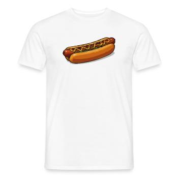 Crisp hot dog illustration - Men's T-Shirt - white - Front - AI Model Male 178 dark (178cm)