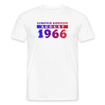 60e anniversaire Édition Limitée 08/1966 - T-shirt homme - blanc - Devant - AI Model Male 178 dark (178cm)