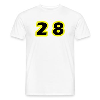 28 Symbole numérique - T-shirt homme - blanc - Devant - AI Model Male 178 dark (178cm)