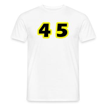 45 Number symbol - Men's T-Shirt - white - Front - AI Model Male 178 dark (178cm)