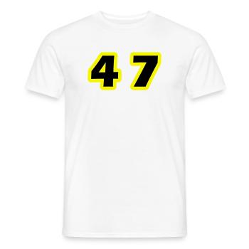 47 Symbole numérique - T-shirt homme - blanc - Devant - AI Model Male 178 dark (178cm)