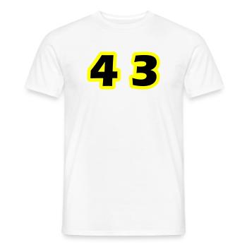 43 Zahl symbol - Männer T-Shirt - Weiß - Vorne - AI Model Male 178 dark (178cm)