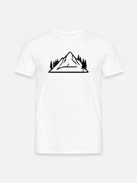 Berg wandern bergsteigen Geschenk - Männer T-Shirt - Weiß