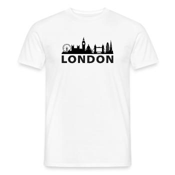 London Skyline - Men's T-Shirt - white - Front - AI Model Male 178 dark (178cm)