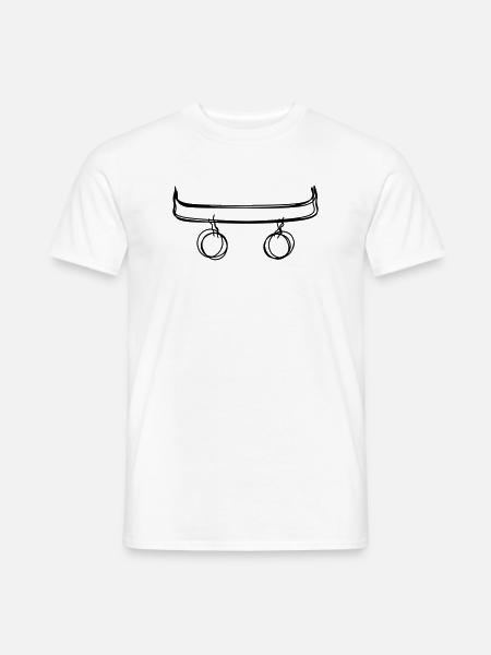Skateboard handgezeichnet - Männer T-Shirt - Weiß