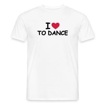 I Love To Dance - T-shirt homme - blanc - Devant - AI Model Male 178 dark (178cm)