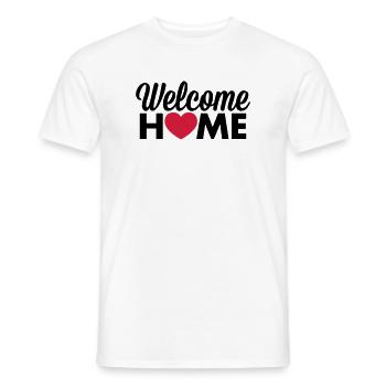 Welcome Home heart - Men's T-Shirt - white - Front - AI Model Male 178 dark (178cm)