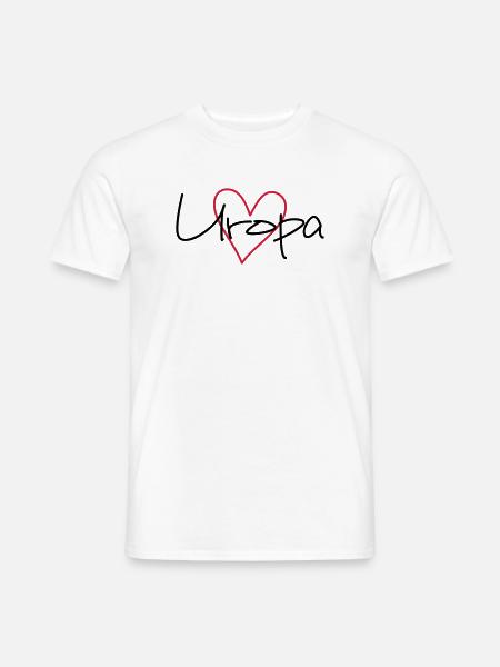 Uropa Herz Liebe Geschenk werdender Uropa - Männer T-Shirt - Weiß