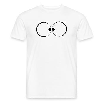 Cartoon eyes - Men's T-Shirt - white - Front - AI Model Male 178 dark (178cm)