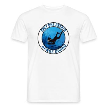 apnoe one breath apnoetauchen apnoe freediving - Men's T-Shirt - white - Front - AI Model Male 178 dark (178cm)