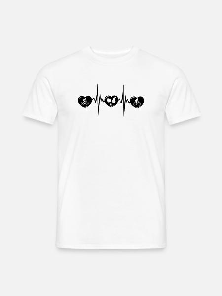 Radfahren, gesundes Essen, Cardio - Männer T-Shirt - Weiß