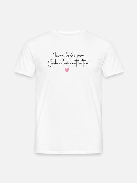 Schokolade Süßigkeiten Naschen Naschkatze Geschenk - Männer T-Shirt - Weiß