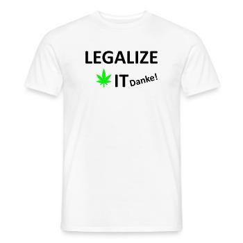 Legalize It weed Cannabis Marihuana - Männer T-Shirt - Weiß - Vorne - AI Model Male 178 dark (178cm)