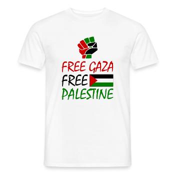 Free gaza Free palestine - Männer T-Shirt - Weiß - Vorne - AI Model Male 178 dark (178cm)