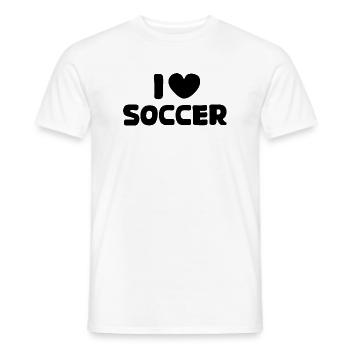 Fußball Liebe Herz Logo Fußballer Symbol icon - Männer T-Shirt - Weiß - Vorne - AI Model Male 178 dark (178cm)