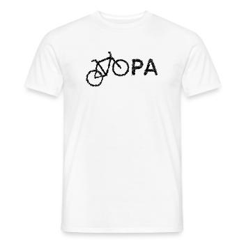 bester Opa Fahrrad Mountainbike Radeln Kritzeln - Männer T-Shirt - Weiß - Vorne - AI Model Male 178 dark (178cm)